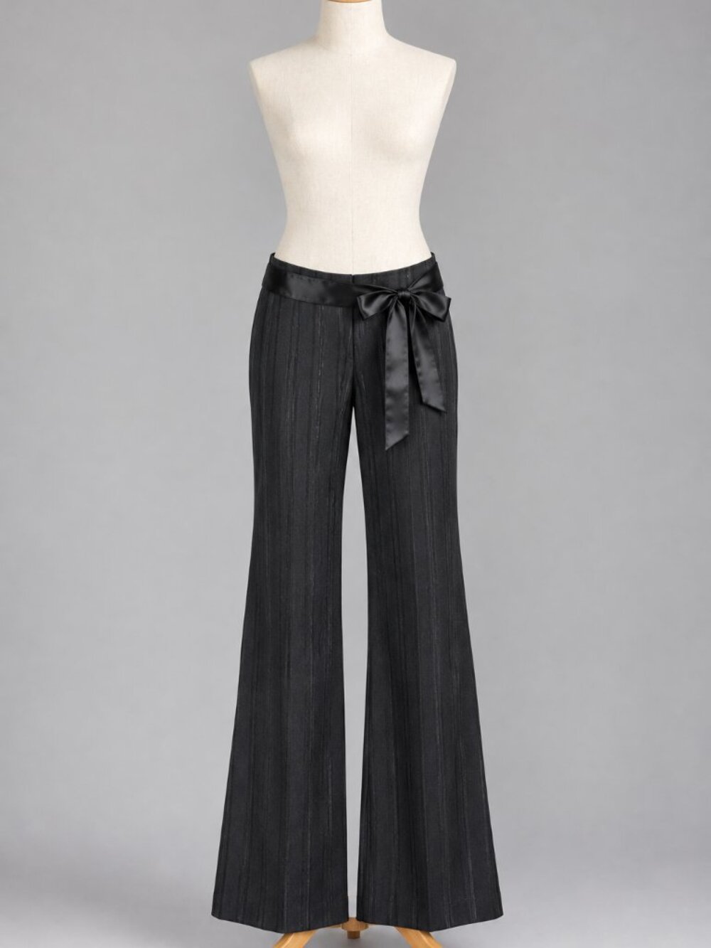 Vintage Y2K 725 Originals black pinstripe wide-leg dress pants